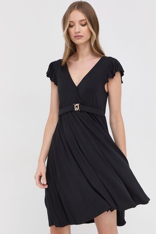 Liu Jo rochie culoarea negru, mini, evazati