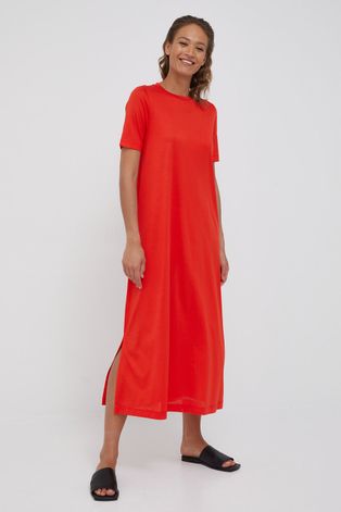 Платье Drykorn цвет красный maxi расклешённое