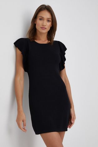 Сукня Sisley колір чорний mini пряма