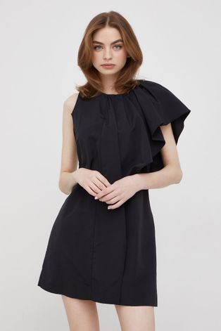 Haljina Sisley boja: crna, mini, uske