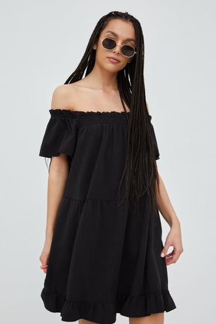 Superdry sukienka kolor czarny mini rozkloszowana