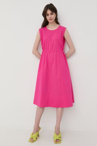 Сукня BOSS колір рожевий mini розкльошена