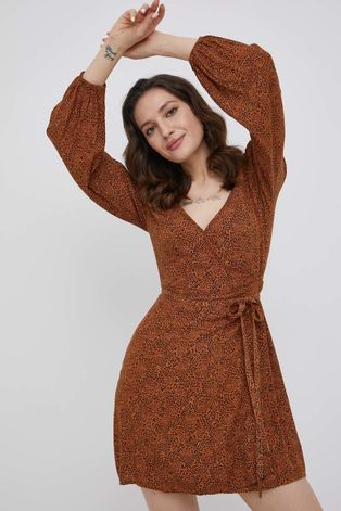 Платье Billabong цвет коричневый mini расклешённая
