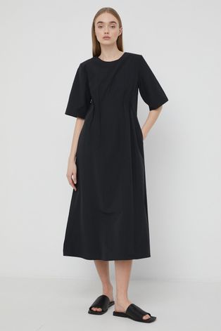 Платье Gestuz цвет чёрный midi расклешённое