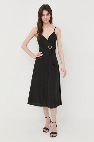 Morgan rochie culoarea negru, mini, evazati