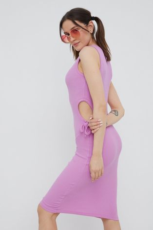 Brave Soul sukienka kolor fioletowy mini dopasowana