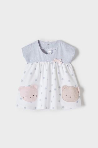 Платье для младенцев Mayoral Newborn цвет серый mini расклешённая
