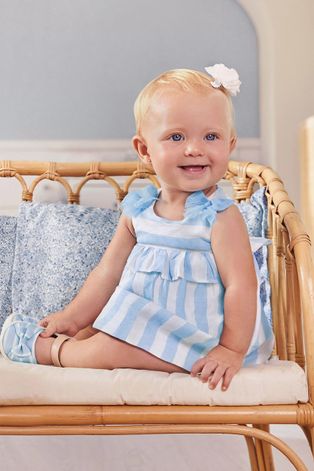 Бебешка рокля Mayoral Newborn къс модел разкроен модел