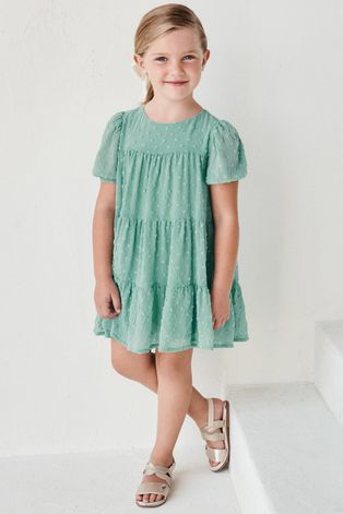 Dievčenské šaty Mayoral tyrkysová farba, mini, oversize