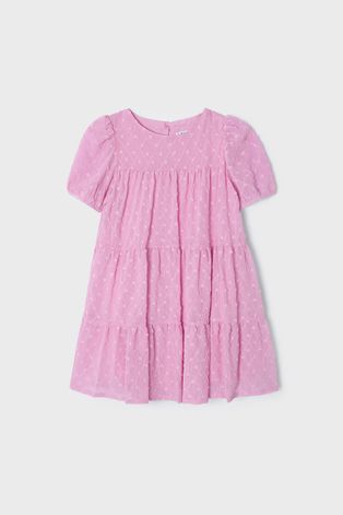 Mayoral sukienka dziecięca kolor różowy mini oversize