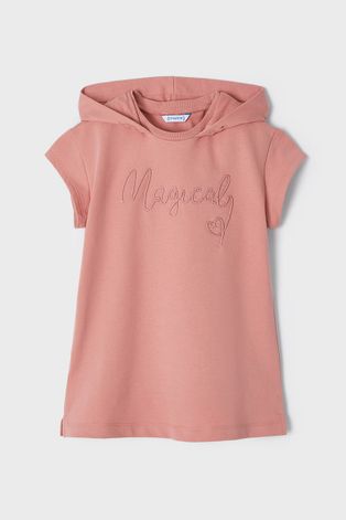 Dívčí šaty Mayoral růžová barva, mini, jednoduchý
