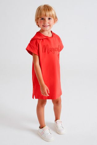 Dívčí šaty Mayoral červená barva, mini, jednoduchý