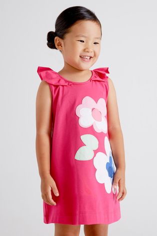Mayoral sukienka bawełniana dziecięca kolor różowy mini prosta