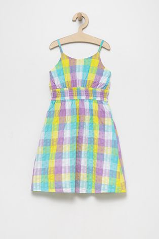 United Colors of Benetton rochie din bumbac pentru copii midi, evazati