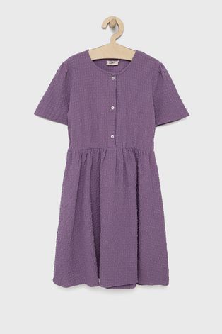 Dievčenské šaty Kids Only fialová farba, mini, áčkový strih