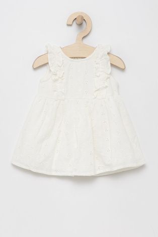Name it rochie din bumbac pentru copii culoarea bej, mini, evazati