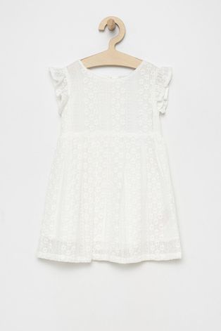 Παιδικό φόρεμα Name it χρώμα: άσπρο,