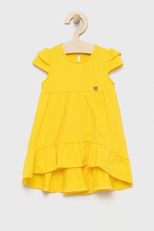 Dječja haljina Birba&Trybeyond boja: žuta, midi, širi se prema dolje