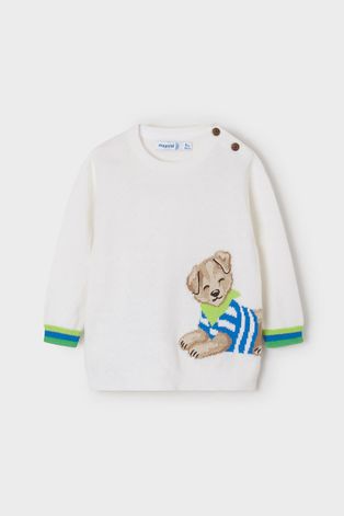 Детский свитер Mayoral цвет белый лёгкий