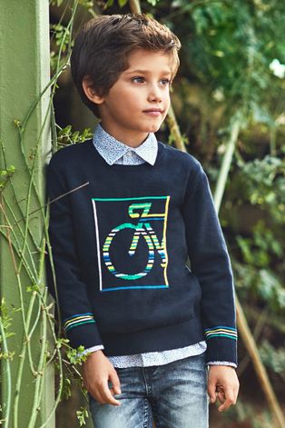 Дитячий светр Mayoral колір синій легкий