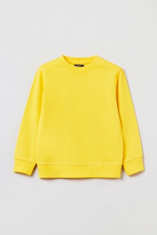 Παιδική βαμβακερή μπλούζα OVS χρώμα: κίτρινο