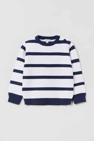 Dječji pamučni pulover OVS boja: bijela, lagani