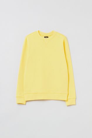 Dječji pamučni pulover OVS boja: žuta