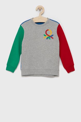 United Colors of Benetton bluza bawełniana dziecięca z nadrukiem