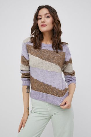 Only sweter damski kolor fioletowy