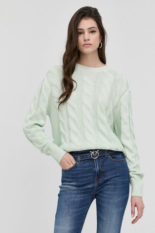 Пуловер Guess дамски в зелено