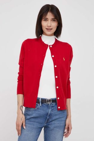 Джемпер Polo Ralph Lauren женский цвет красный лёгкий