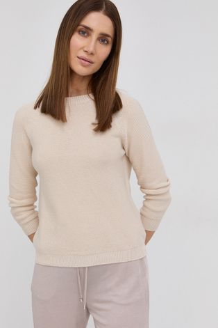 Бавовняний светер Weekend Max Mara жіночий колір кремовий легкий