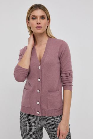Kašmírový sveter Custommade Aisha dámsky, bordová farba, ľahký