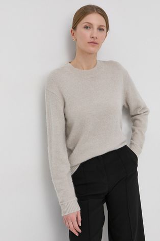 Bruuns Bazaar gyapjú pulóver Erica Johanne női, szürke