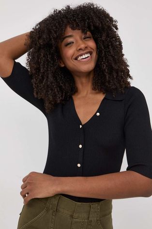 Pulover Morgan za žene, boja: crna, lagani
