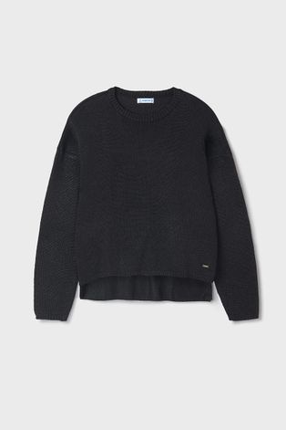 Дитячий светр Mayoral колір чорний легкий