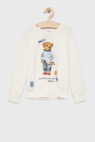 Polo Ralph Lauren bluza dziecięca kolor biały z aplikacją