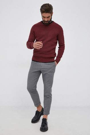 Pamučni pulover G-Star Raw za muškarce, boja: smeđa