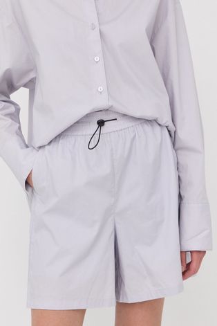 Памучен къс панталон Birgitte Herskind дамско с изчистен дизайн с висока талия