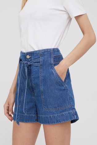 Lauren Ralph Lauren szorty jeansowe damskie gładkie high waist