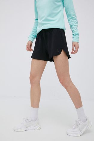 adidas Performance szorty do biegania Fast Running damskie kolor czarny gładkie medium waist