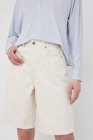 Traper kratke hlače Dr. Denim za žene, glatki materijal, visoki struk