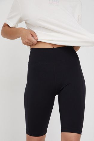 Kratke hlače Drykorn za žene, boja: crna, glatki materijal, visoki struk