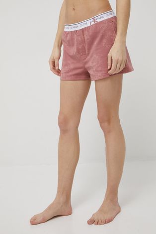 Calvin Klein Underwear pantaloni scurti de pijama Ck One femei, culoarea roz
