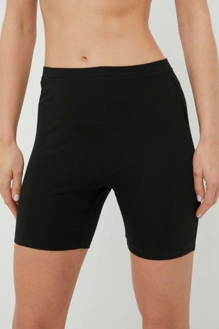 Шорты Calvin Klein Underwear женские цвет чёрный однотонные средняя посадка