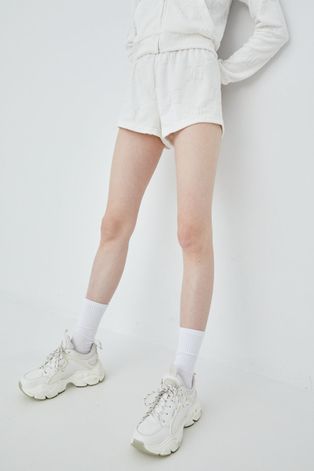 Шорти Juicy Couture жіночі колір білий однотонні висока посадка