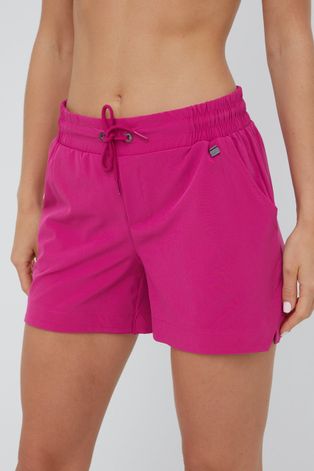 Helly Hansen szorty outdoorowe Thalia 2 damskie kolor różowy gładkie medium waist
