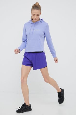 Kratke hlače za trčanje On-running Running Shorts za žene, boja: ljubičasta, glatki materijal, visoki struk