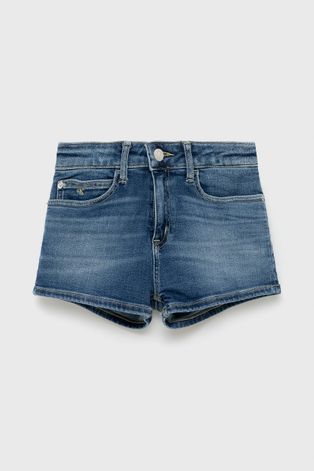 Детские джинсовые шорты Calvin Klein Jeans однотонные регулируемая талия