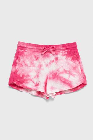 United Colors of Benetton pantaloni scurți din bumbac pentru copii culoarea roz, modelator